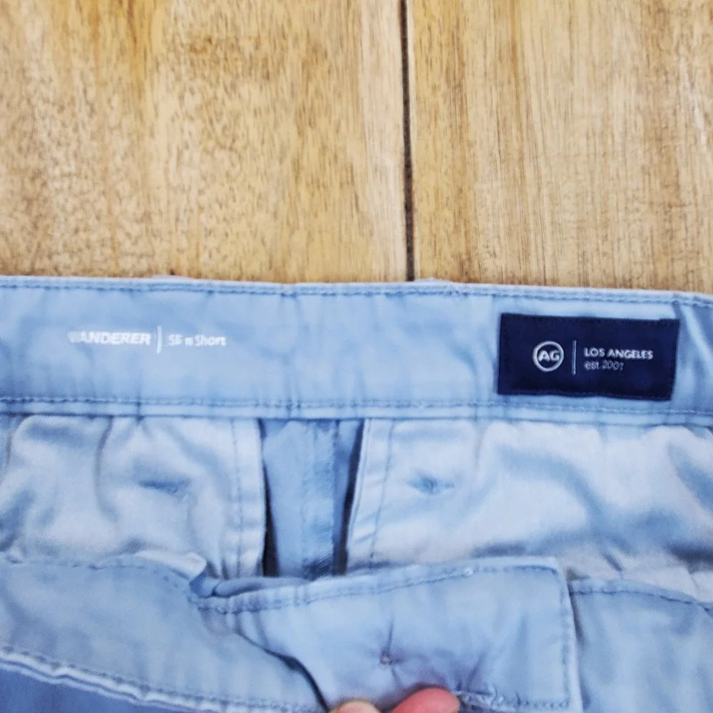 AG Adriano Goldschmied Wanderer Slim Shorts Mens 32 Blue Chino 1197BRSCATE